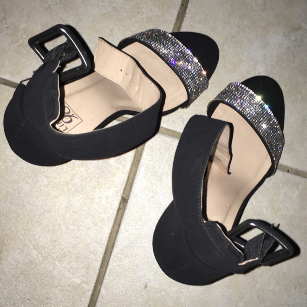 All black diamond heels